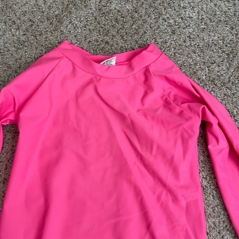 Pink Long-Sleeve Rashguard Swim Top - Picture 2 of 2